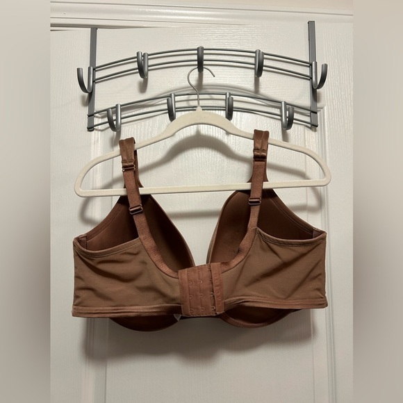 Cacique Lightly Lined Full Coverage Bra 42DDD brown tan Nude Underwire satin - Picture 2 of 13